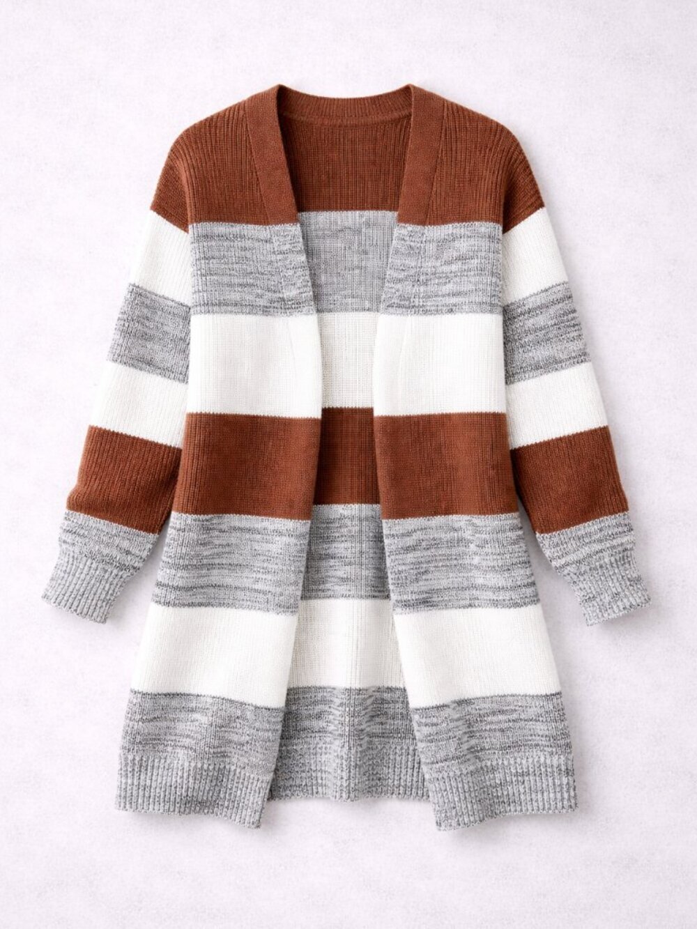 NWT Cupshe Women's Cardigan Sweater Knit Striped Sweater Long Sleeve Size Small